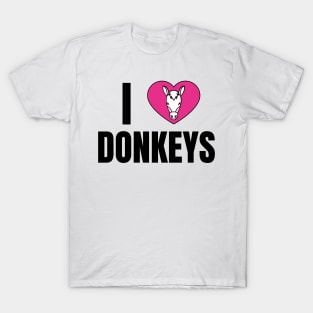 I Love Donkeys T-Shirt